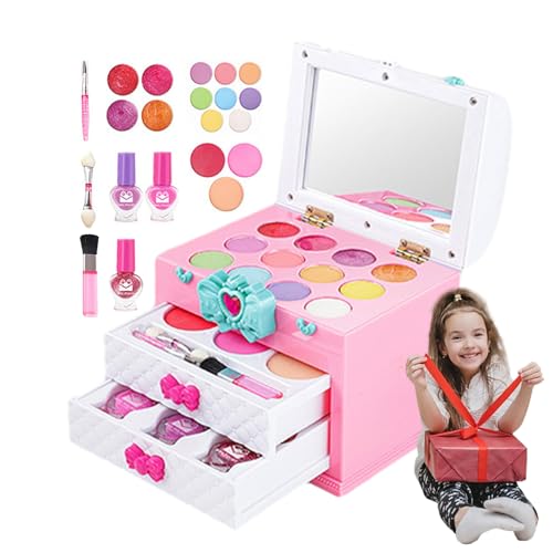 Fulenyi Kinder-Make-up-Set für Mädchen, Make-up-Set mit Kosmetiktasche, Make-up-Set, Kostüme, Geburtstagsspielzeug für Mädchen von 3 bis 10 Jahren Fulenyi Kinder-Make-up-Set für Mädchen, Make-up-Set mit Kosmetiktasche, Make-up-Set, Kostüme, Geburtstagsspielzeug für Mädchen von 3 bis 10 Jahren von Fulenyi