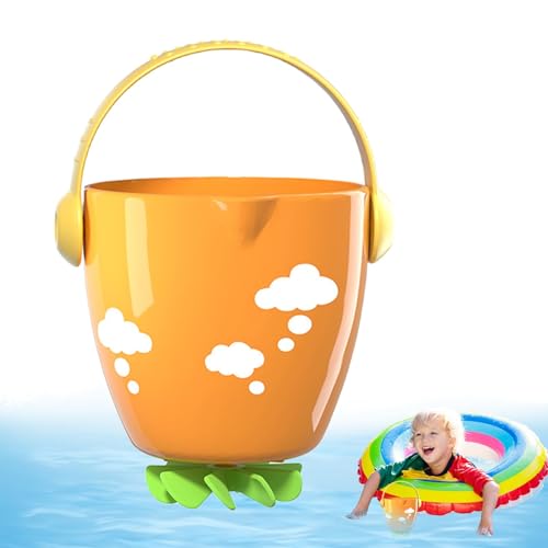 Fulenyi Kindereimer fürs Bad,Kleine Badeeimer,Rutschfester Duscheimer - Lustiges Sommer-Badewannenspielzeug, tragbarer Duscheimer mit Griff für Strände, Pools von Fulenyi