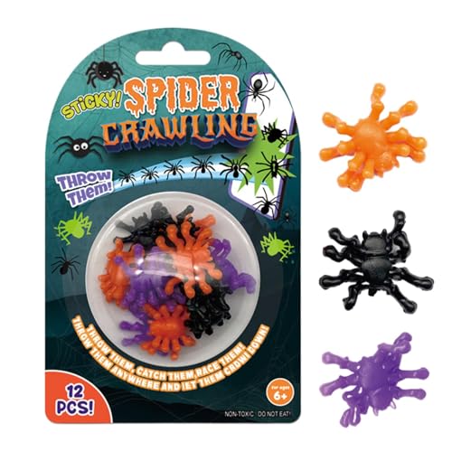 Kletterspinnenspielzeug, gruseliges Streichspielzeug, Kletterspielzeug zur Wandbefestigung, 12 Stück, Partygeschenke, lustiges Witzspielzeug, Halloween-Scherzartikel zum Entspannen, Entspannen Kletterspinnenspielzeug, gruseliges Streichspielzeug, Kletterspielzeug zur Wandbefestigung, 12 Stück, Partygeschenke, lustiges Witzspielzeug, Halloween-Scherzartikel zum Entspannen, Entspannen von Fulenyi