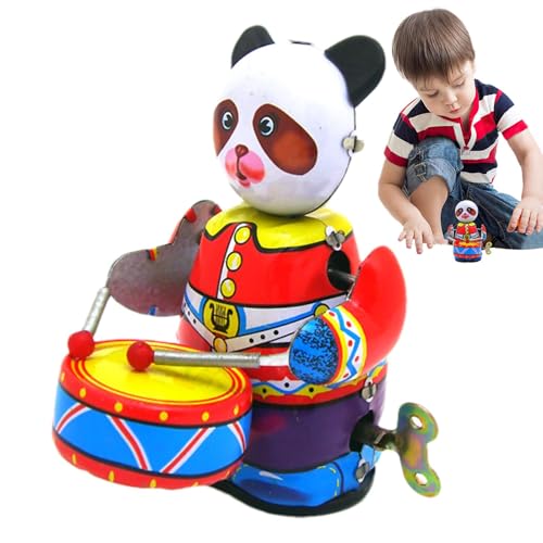 Fulenyi Metalltier aus Seil, Uhrenspielzeug, Tierspielzeug, Metallspielzeug, trommelnder Panda-Wind-Up, interaktives Spielzeug für Kinder und Erwachsene, Dekoration für Schreibtischtiere Fulenyi Metalltier aus Seil, Uhrenspielzeug, Tierspielzeug, Metallspielzeug, trommelnder Panda-Wind-Up, interaktives Spielzeug für Kinder und Erwachsene, Dekoration für Schreibtischtiere von Fulenyi
