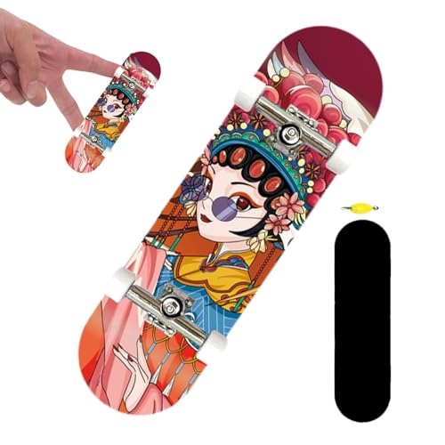 Fulenyi -Finger-Skateboard, Skateboards für Kinder | Holzgriffbretter für Kinder,Kleines Fingerbrett-Spielzeug, buntes Finger-Skateboard für Kinder ab 6 Jahren von Fulenyi
