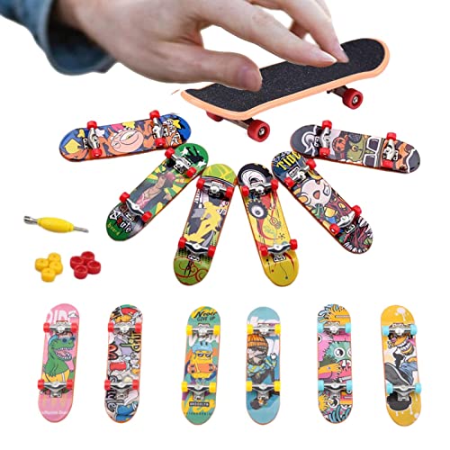 Fulenyi -Skateboards Finger | Finger-Skateboards für Kinder - 12 stücke Skateboard Starter Kit Fingersport Party Favors Neuheit Spielzeug Geschenk für Kinder Fingerspielzeug Set von Fulenyi