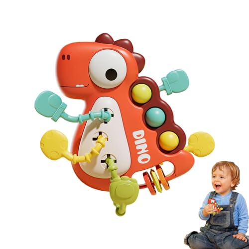 Fulenyi Montessori Kleinkind Reise-Pull-String-Spielzeug, Kleinkind-Pull-String-Aktivitätsspielzeug | Zugschnurspielzeug zur Fähigkeitsentwicklung - Tragbares, wiederverwendbares Lernspielzeug für von Fulenyi