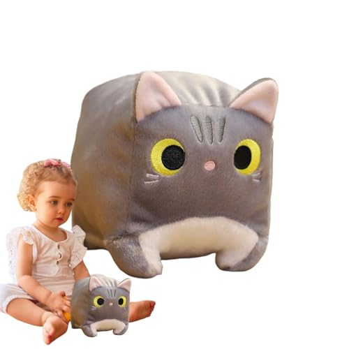 Fulenyi Niedliche Plüschkatze, Plüschtiere in quadratischer Form, niedliche Katze, Plüschtiere für Katzen, Tiere, für Kinder, Geburtstag, Heimdekoration Fulenyi Niedliche Plüschkatze, Plüschtiere in quadratischer Form, niedliche Katze, Plüschtiere für Katzen, Tiere, für Kinder, Geburtstag, Heimdekoration von Fulenyi