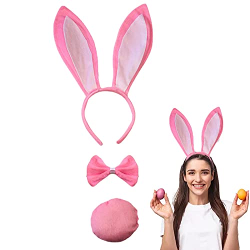 Fulenyi Oster-Kostüm, Haarreif mit Ohren aus Plüsch, Osterhasen-Ohren, niedliche Mützen mit Ohren für Osterpartygeschenke, Zubehör für von Fulenyi