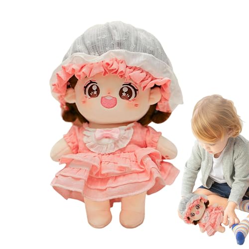 Fulenyi Plüschpuppe, Plüschpuppe, gefüllte Anziehpuppe, süßes Spielzeug für Mädchen, 20 cm (7,9 Zoll), bezaubernde weiche Puppen von Fulenyi