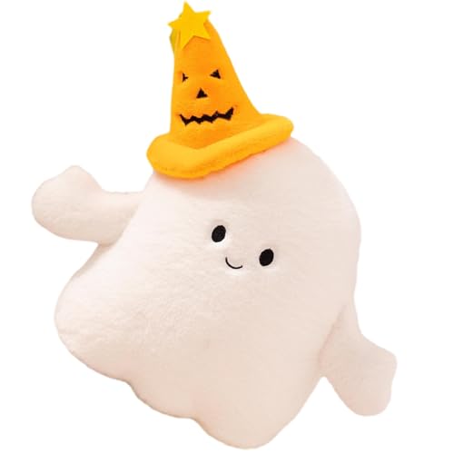 Fulenyi Plüschtier für Halloween, Geisterplüsch, Halloween-Geist mit Kürbishut, Plüschtier mit Horn, lustiges Plüschtier, niedliches Halloween-Dekoration Fulenyi Plüschtier für Halloween, Geisterplüsch, Halloween-Geist mit Kürbishut, Plüschtier mit Horn, lustiges Plüschtier, niedliches Halloween-Dekoration von Fulenyi