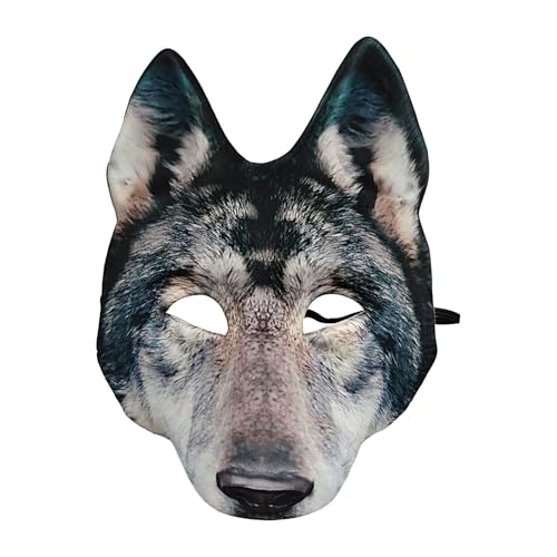 Fulenyi Realistische Wolfsmaske, Wolfskopfmaske - Gruselige Tier-Halloween-Maske realistisch - Tiermaske, Karneval, Maskerade, Maske für Halloween, Karneval, Kostümparty, Cosplay, Kostüm, Damen und Fulenyi Realistische Wolfsmaske, Wolfskopfmaske - Gruselige Tier-Halloween-Maske realistisch - Tiermaske, Karneval, Maskerade, Maske für Halloween, Karneval, Kostümparty, Cosplay, Kostüm, Damen und von Fulenyi