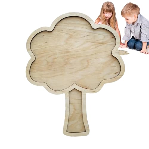 Fulenyi Sensorisches Tablett, sensorische Holztabletts für Kinder, Vorschulsortier-Tablett mit einzigartigem Holzmuster, Lernspielzeug, Lernspielzeug, lustiges Spielzeug von Fulenyi
