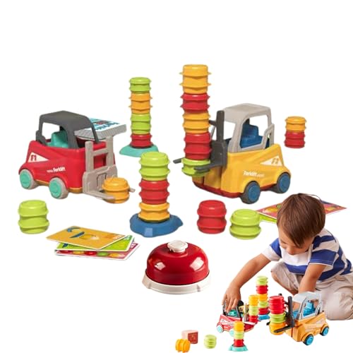 Fulenyi Spielzeug-Gabelstapler, Gabelstapler für Kinder, farblich abgestimmtes Spielzeug für den Transport von Gabelstaplern, Lernspielzeug für Kinderaktivitäten von Fulenyi
