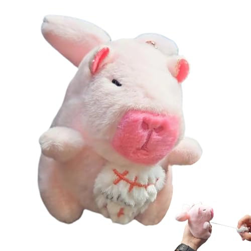 Fulenyi Süßes Capibara-Plüschtier, Plüschtier aus Capibara, realistisches Plüschtier – Rucksack-Schlüsselanhänger, realistisches Plüschtier von Fulenyi