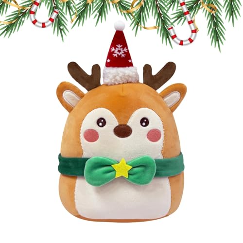 Fulenyi Weihnachtliche Plüschtiere, Weihnachtskuscheln, 24,9 cm (9,84 Zoll), für Begleiter, Plüschtiere, Plüschkissen, Weihnachtsmann-Plüschtier zur Dekoration von von Fulenyi