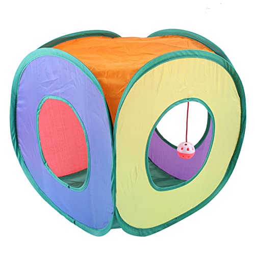 Katzentunnel Innen, Katzenwürfel, Katze Tipi Lustiges Katzenzelt Spielzeug Versteck Höhle für Katzen Kätzchen Kleine Hunde Spieltraining, Regenbogen Katzentunnel Innen, Katzenwürfel, Katze Tipi Lustiges Katzenzelt Spielzeug Versteck Höhle für Katzen Kätzchen Kleine Hunde Spieltraining, Regenbogen von Fulenyi
