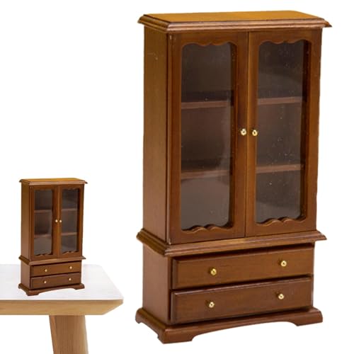 Miniatur- , Miniatur- , 3-stöckig, Puppenhausmöbel, Ausstellungsregal, Puppenhausdekoration, von Fulenyi