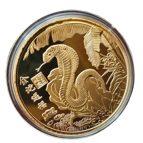 Neujahrsmünze, Glücksmünze, kleines Jahr der Schlange, chinesisches Souvenir, Herausforderungsmünze des Mondjahres, Sammlerstück für alle Fans von Fulenyi