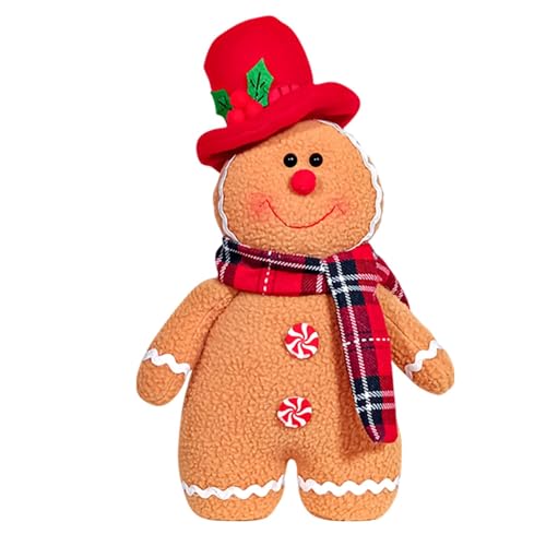 Plüschspielzeug Weihnachtsgewürz-Mann, 29 cm, Plüschtiere aus Gewürzen, niedliches Plüschkissen für Weihnachtsbaum, zur Weihnachtsdekoration von Fulenyi