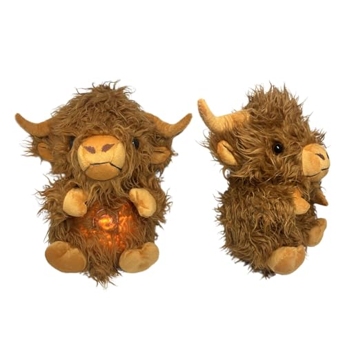 Plüschtier, schlafende Highland-Kuh, beruhigend, Highland Cow Doll, beruhigendes Spielzeug für Kinder zum Schlafen, entspannender Schlafpartner Plüschtier, schlafende Highland-Kuh, beruhigend, Highland Cow Doll, beruhigendes Spielzeug für Kinder zum Schlafen, entspannender Schlafpartner von Fulenyi