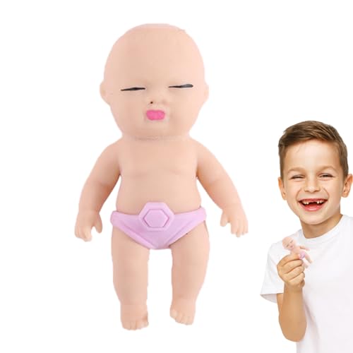 Quetsch-Stress-Puppe - Realistische lebensechte Babypuppe - Squish Fidget Toys zur Dekompressionssimulation, lustige Geschenke für Freunde von Fulenyi