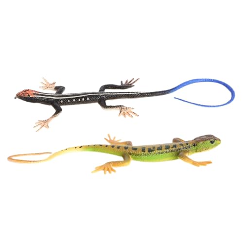 Realistische Eidechsen-Figur, Spielzeug für Kinder, tragbares Spielzeug für Eidechsen, 2 Stück, Echsenfiguren-Figur, realistisches und grünes Echsen-Modell Realistische Eidechsen-Figur, Spielzeug für Kinder, tragbares Spielzeug für Eidechsen, 2 Stück, Echsenfiguren-Figur, realistisches und grünes Echsen-Modell von Fulenyi