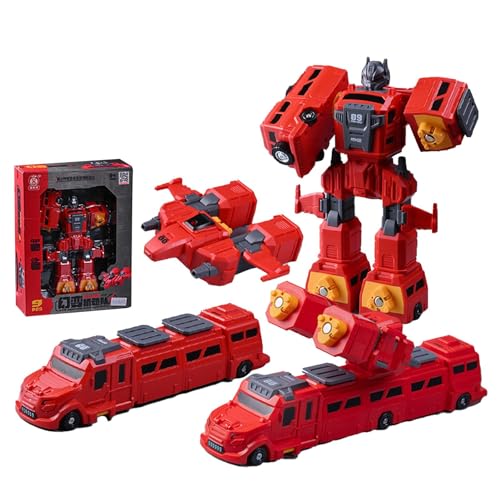 Roboter-Baufahrzeuge, Transformator-Spielzeuge für Kinder, Lernspielzeug für magnetische Feuerwehrautos, magnetisches Spielzeug-Roboter, Feuerwehrauto, Roboter von Fulenyi