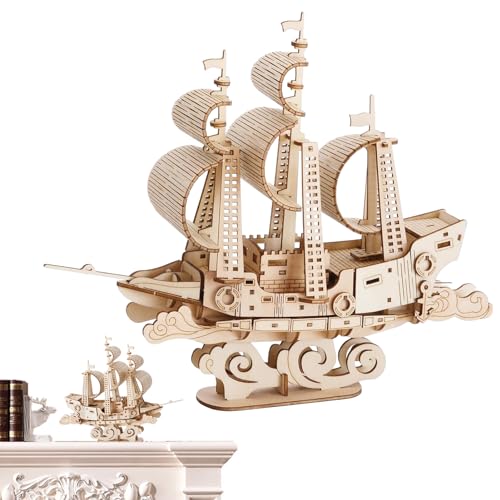 Schiffsbausatz aus Holz, Bootsbausätze – Schiffbau-Puzzle-Modellbausatz – Modellbausatz aus Holz für Segelboot, Geburtstagsgeschenk für von Fulenyi