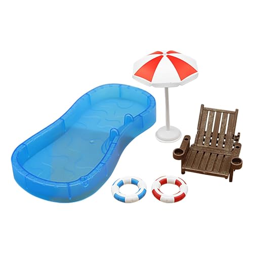 Strandmodell-Set, Strandmodell-Set für Kinder, Schwimmring-Dekoration, Bastel-Set für Puppenhaus, Miniatur-Strand von Fulenyi