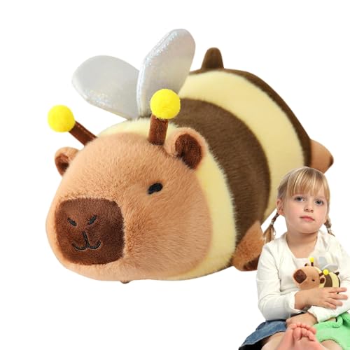 Süßes Capibara-Plüschtier, Capibara-Plüschtier, 25,4 cm (10 Zoll), gefüllte Puppen mit dem Wurfkissen, realistische Heimdekoration von Fulenyi