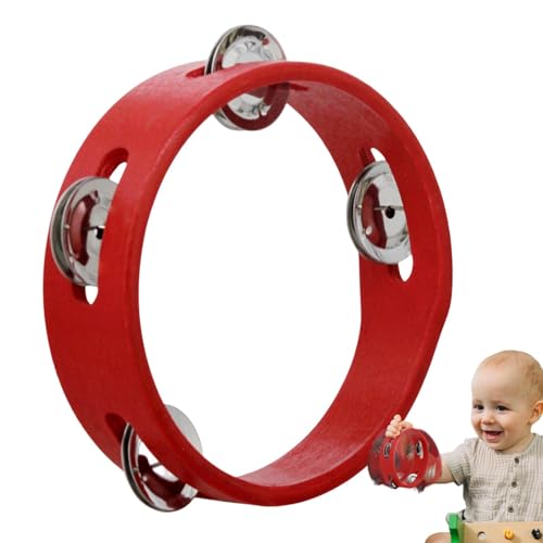 Tambourine für Kinder, Tamburin für Kinder, Tamburin für Kinder, Tamburin aus Metall, 15,2 cm (6 Zoll), Tamburin aus Holz von Fulenyi