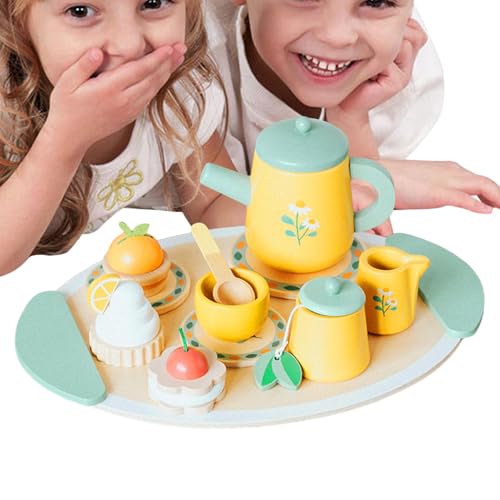 Tee-Set für Kinder, Simulationstee-Set, Holz-Kochspiele für Kinder, Spiele, Kochspiele aus Holz, Teezeit-Spielzeug, lustiges Simulationsspiel Tee-Set für Kinder, Simulationstee-Set, Holz-Kochspiele für Kinder, Spiele, Kochspiele aus Holz, Teezeit-Spielzeug, lustiges Simulationsspiel von Fulenyi