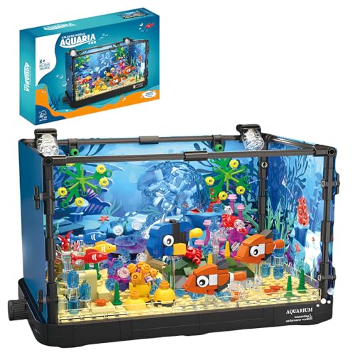 Aquarium Bausteine Bausatz, Aquarium Klemmbausteine für Erwachsene, Einschließlich Ozean Quallen, Krabben, Fische, Tiere BAU Spielzeug, Haus Büro Dekoration, 725 Teile Aquarium Bausteine Bausatz, Aquarium Klemmbausteine für Erwachsene, Einschließlich Ozean Quallen, Krabben, Fische, Tiere BAU Spielzeug, Haus Büro Dekoration, 725 Teile von Fuleying