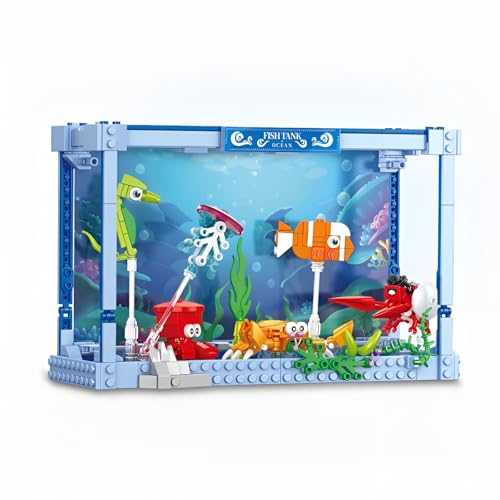 Aquarium Bausteine Bausatz, Aquarium Klemmbausteine für Erwachsene Kinder, Inklusive Ozean Quallen, Krabben, Fische, Tier, Weihnachten Geburtstagsgeschenke für Jungen Mädchen im Alter von 8+ Aquarium Bausteine Bausatz, Aquarium Klemmbausteine für Erwachsene Kinder, Inklusive Ozean Quallen, Krabben, Fische, Tier, Weihnachten Geburtstagsgeschenke für Jungen Mädchen im Alter von 8+ von Fuleying