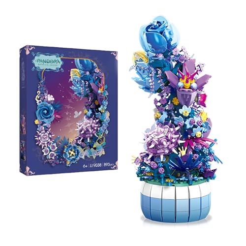Fuleying Pandora Blumenbausteine Bausatz, Blumen Topf Klemmbausteine, Künstliche Blumen Sammlung, 893 PCS, Ab 8 Jahren von Fuleying