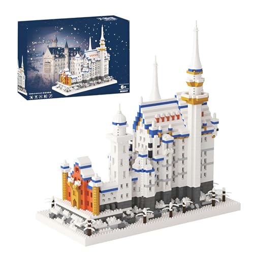 Fuleying Deutschland Schwan Stein Schloss Micro Mini Bausteine Bausatz, Berühmte Welt Architektur Modell Sammlung BAU Spielzeug, Ideen Geschenk für Erwachsene und Kinder 14+ (2800 Stück) von Fuleying