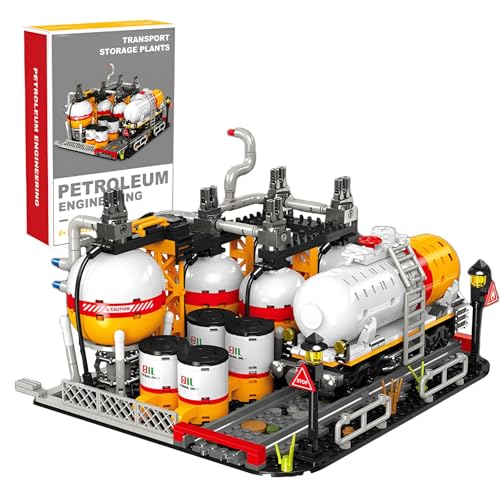 Fuleying Erdöltechnik Bausteine Bausatz für Erwachsene, BKlemmbausteine für Erdöllagerung, Modell Spielzeug zum Ausstellen, kreatives Geschenk für Kinder und Jungen ab 6 Jahren (743 Teile) von Fuleying