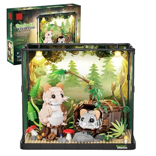 Fuleying Hamster Tank Bausteine Bausatz, 1158 PCS Hamster Vivarium Klemmbausteine Spielzeug für Erwachsene Kinder, kreative DIY STEM Tiere Modelle für Jungen und Mädchen Fuleying Hamster Tank Bausteine Bausatz, 1158 PCS Hamster Vivarium Klemmbausteine Spielzeug für Erwachsene Kinder, kreative DIY STEM Tiere Modelle für Jungen und Mädchen von Fuleying