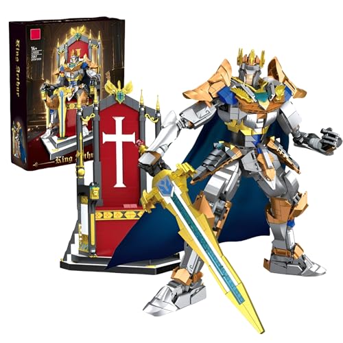 Fuleying König Artus Bausteine Bausatz (2057 Teile), Legendäre Ritter Action Figur Klemmbausteine Spielzeug mit Thron Excalibur, Sammlermodell des Mittelalters für Erwachsene Jugendliche ab 14 Jahren von Fuleying