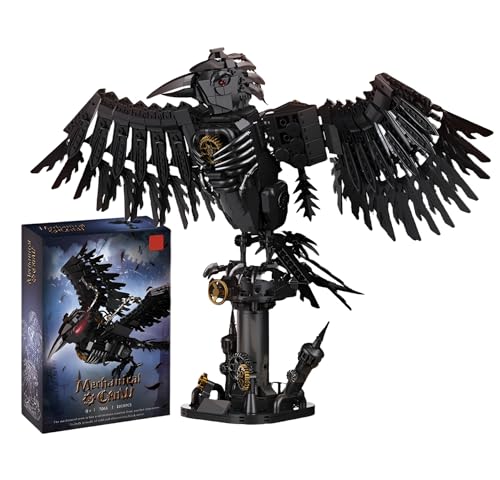 Fuleying Mechanische Krähe Bausteine Bausatz, 1018 StückKrähe Vögel Klemmbausteine für Spielzeug, Tiere Modell für Bauen und Anzeige, Ideen Geschenk für Erwachsene Kinder im Alter von 8+ von Fuleying