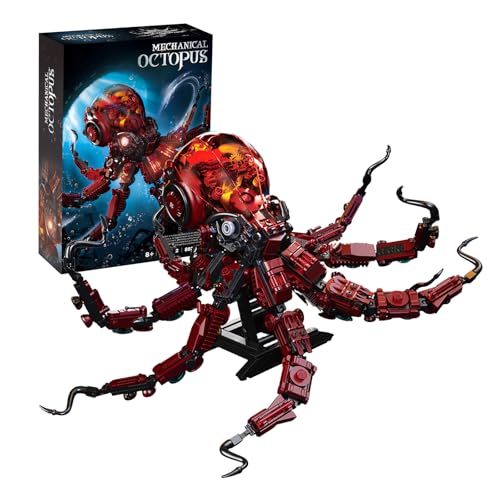 Fuleying Mechanischer Oktopus Bausteine Bausatz für Erwachsene, 882 Stück Cyber Tiefsee Oktopus Modell Spielzeug, Verstellbare Tiere Klemmbausteine Kreatives Geschenk für Kinder ab 8 Jahren Fuleying Mechanischer Oktopus Bausteine Bausatz für Erwachsene, 882 Stück Cyber Tiefsee Oktopus Modell Spielzeug, Verstellbare Tiere Klemmbausteine Kreatives Geschenk für Kinder ab 8 Jahren von Fuleying