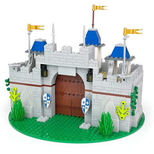 Fuleying Mittelalterliche Ritterburg Baustein Bausatz (468 Teile) mit 12 Ritterfiguren – kompatibel, Burgspielzeug für Kinder Erwachsene, Rollenspiel-Geschenk für Jungen Mädchen von Fuleying