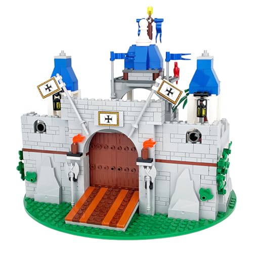 Fuleying Mittelalterliche Ritterburg Baustein Bausatz (512 Teile) mit 12 Ritterfiguren – kompatibel, Burgspielzeug für Kinder Erwachsene, Rollenspiel-Geschenk für Jungen Mädchen von Fuleying