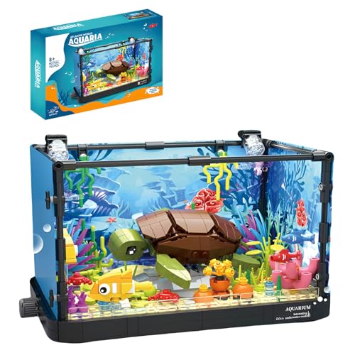Schildkröte Tank Bausteine Bausatz, Aquarium BKlemmbausteine für Erwachsene, Einschließlich Ozean Qualle, Krabbe, Fisch, Tiere BAU Spielzeug, Haus Büro Dekoration, 753 Teile Schildkröte Tank Bausteine Bausatz, Aquarium BKlemmbausteine für Erwachsene, Einschließlich Ozean Qualle, Krabbe, Fisch, Tiere BAU Spielzeug, Haus Büro Dekoration, 753 Teile von Fuleying