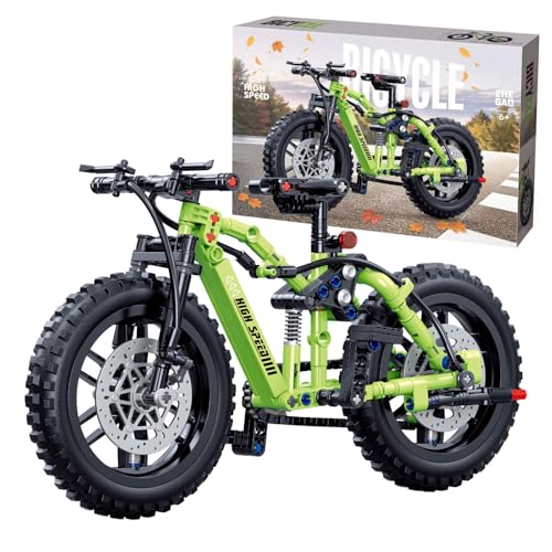 Fuleying Schnelles Mountainbike Bausteine Bausatz, 244 Teile Fahrrad Klemmbausteine Spielzeug, Technik Fahrrad Anzeige Modell für Heimbüro Dekoration(Grün) von Fuleying