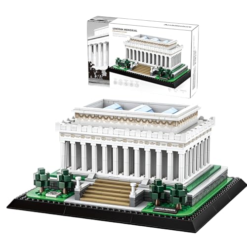 Fuleying Washington Lincoln Memorial Bausteine Bausatz, 799 Teile Amerikanische Architektur Modell Klemmbausteine Kit, STEM Lernspielzeug, Home Decor Geschenk für Erwachsene & Kinder im Alter von 8+ von Fuleying