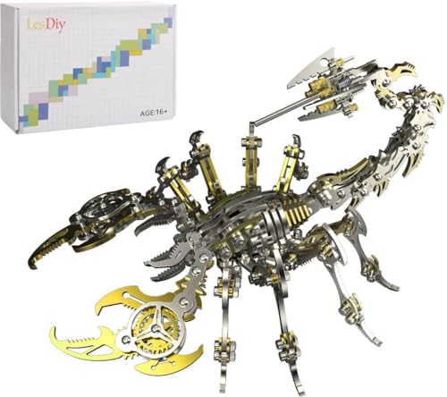 Goldene mechanische Magie Skorpion Metall zusammengebaut Modell Set, 3D bewegliche Simulation Skorpion Präzision mechanische Puzzle Spielzeug, dreidimensionale Puzzle DIY kreatives Geschenk von Fuleying