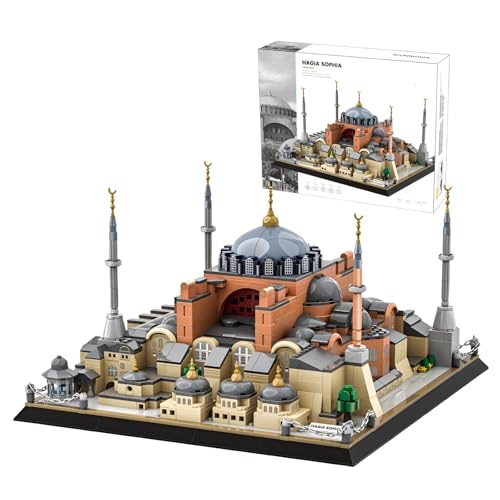 HagiaSophia Istanbul Klemmbausteine, 1436 Stück Kirche Architektur Modell Bausteine Bausatz, STEM Lernspielzeug, Berühmtes Wahrzeichen Sammlung Kultur Geschenk für Erwachsene & Kinder ab 8 Jahren HagiaSophia Istanbul Klemmbausteine, 1436 Stück Kirche Architektur Modell Bausteine Bausatz, STEM Lernspielzeug, Berühmtes Wahrzeichen Sammlung Kultur Geschenk für Erwachsene & Kinder ab 8 Jahren von Fuleying