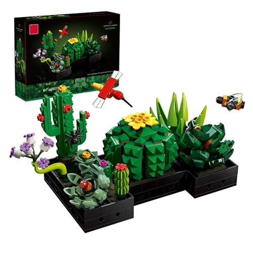 Sukkulenten Blumen Bausteine Bausatz, Winzige Sukkulente Blumen Pflanze Home Décor, Botanische Sammlung Klemmbausteine Spielzeug für Erwachsene, Geschenke für Mädchen Frauen Blumenliebhaber, 590 Stück Sukkulenten Blumen Bausteine Bausatz, Winzige Sukkulente Blumen Pflanze Home Décor, Botanische Sammlung Klemmbausteine Spielzeug für Erwachsene, Geschenke für Mädchen Frauen Blumenliebhaber, 590 Stück von Fuleying