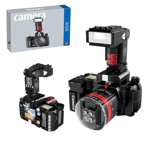 Technik Kamera Bausteine Bausatz, 407 Teile Retro Kamera Bausteine Spielzeug, SLR Kamera Bausteine Modellbausat, Kreativ Digital Kamera Modell Bauset, Geschenke für Erwachsene Teenager und Kinder von Fuleying