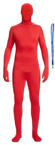 Full Bodysuit Unisex-Kostüm, Spandex, Stretch, Erwachsenenkostüm, Zentai verschwindender Mann, Body, Farbe: Rot., M Full Bodysuit Unisex-Kostüm, Spandex, Stretch, Erwachsenenkostüm, Zentai verschwindender Mann, Body, Farbe: Rot., M von Full Bodysuit