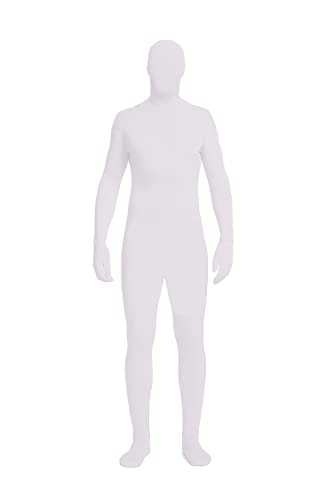 Full Bodysuit Unisex Spandex Stretch Erwachsenenkostüm Zentai verschwindender Mann Body Anzug, Weiß, XX-Large von Full Bodysuit