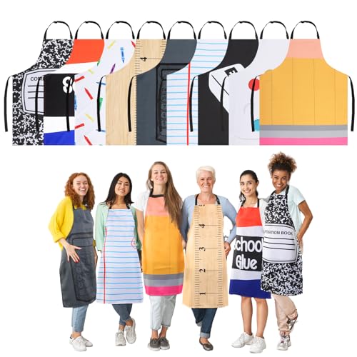 Fullhawl 9 Stück Halloween Lehrer Kostüm Set Cosplay Lehrer Halloween Party Outfit Gruppenkostüme für Erwachsene Fullhawl 9 Stück Halloween Lehrer Kostüm Set Cosplay Lehrer Halloween Party Outfit Gruppenkostüme für Erwachsene von Fullhawl